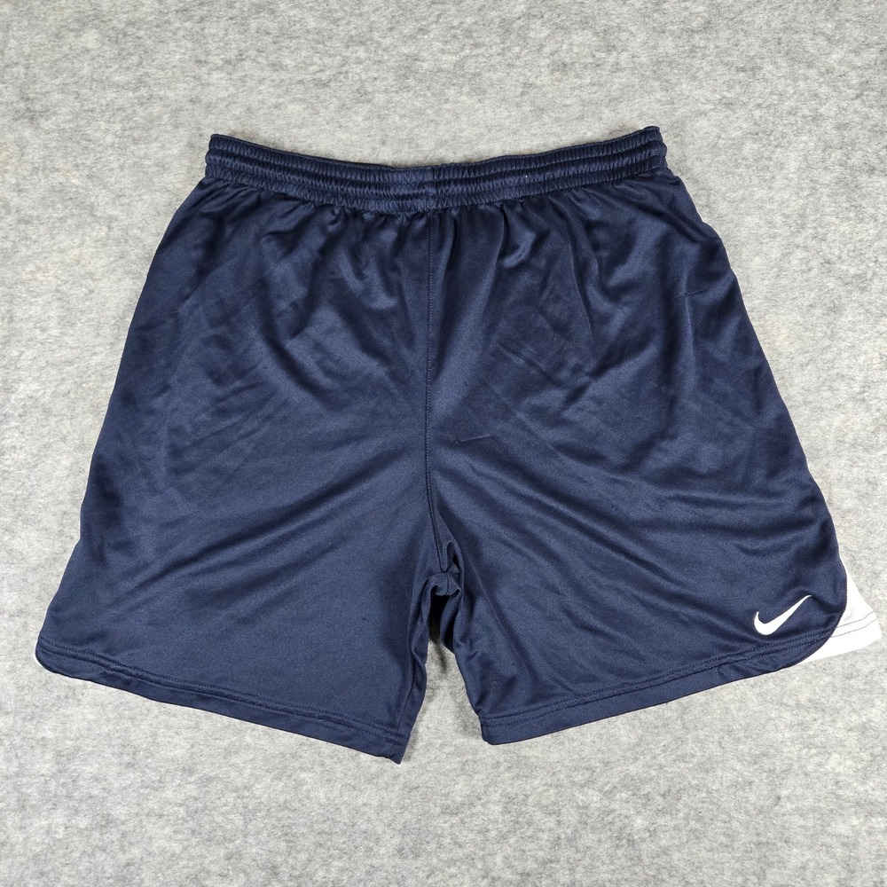 Nike Mens Navy Dri-FIT Athletic Soccer Shorts Large